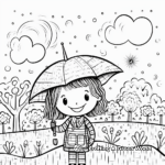 Cheerful Spring Rain Coloring Pages 2