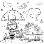 Cheerful Spring Rain Coloring Pages 4
