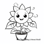 Cheerful Sunflower Coloring Pages 3