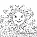 Cheerful 'Thinking of You' Sunshine Coloring Pages 3