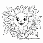 Cheerful 'Thinking of You' Sunshine Coloring Pages 4