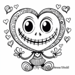 Cheerful Valentine Heart Coloring Pages 2