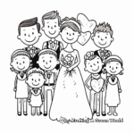 Cheerful Wedding Party People Coloring Pages 1