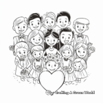 Cheerful Wedding Party People Coloring Pages 2
