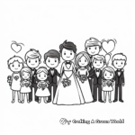 Cheerful Wedding Party People Coloring Pages 3