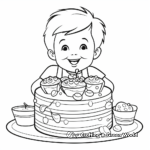 Cheery Layer Cake Coloring Pages 1