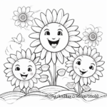 Cheery Summer Rainbows Coloring Pages 1
