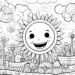 Cheery Summer Rainbows Coloring Pages 2