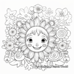 Cheery Summer Rainbows Coloring Pages 4