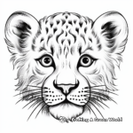 Cheetah Sprint: Fast and Furious Cheetah Face Coloring Pages 1