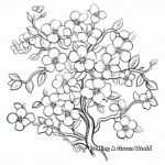 Cherry Blossoms in Full Bloom Coloring Pages 1