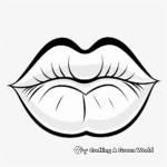 Cherry Kiss Lips Coloring Pages for Children 3
