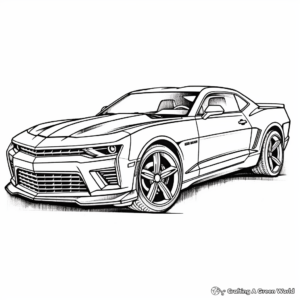 Chevrolet Camaro ZL1: Muscle Car Coloring Pages 1