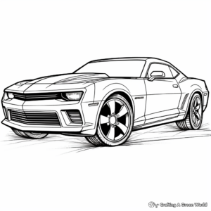 Chevrolet Camaro ZL1: Muscle Car Coloring Pages 3