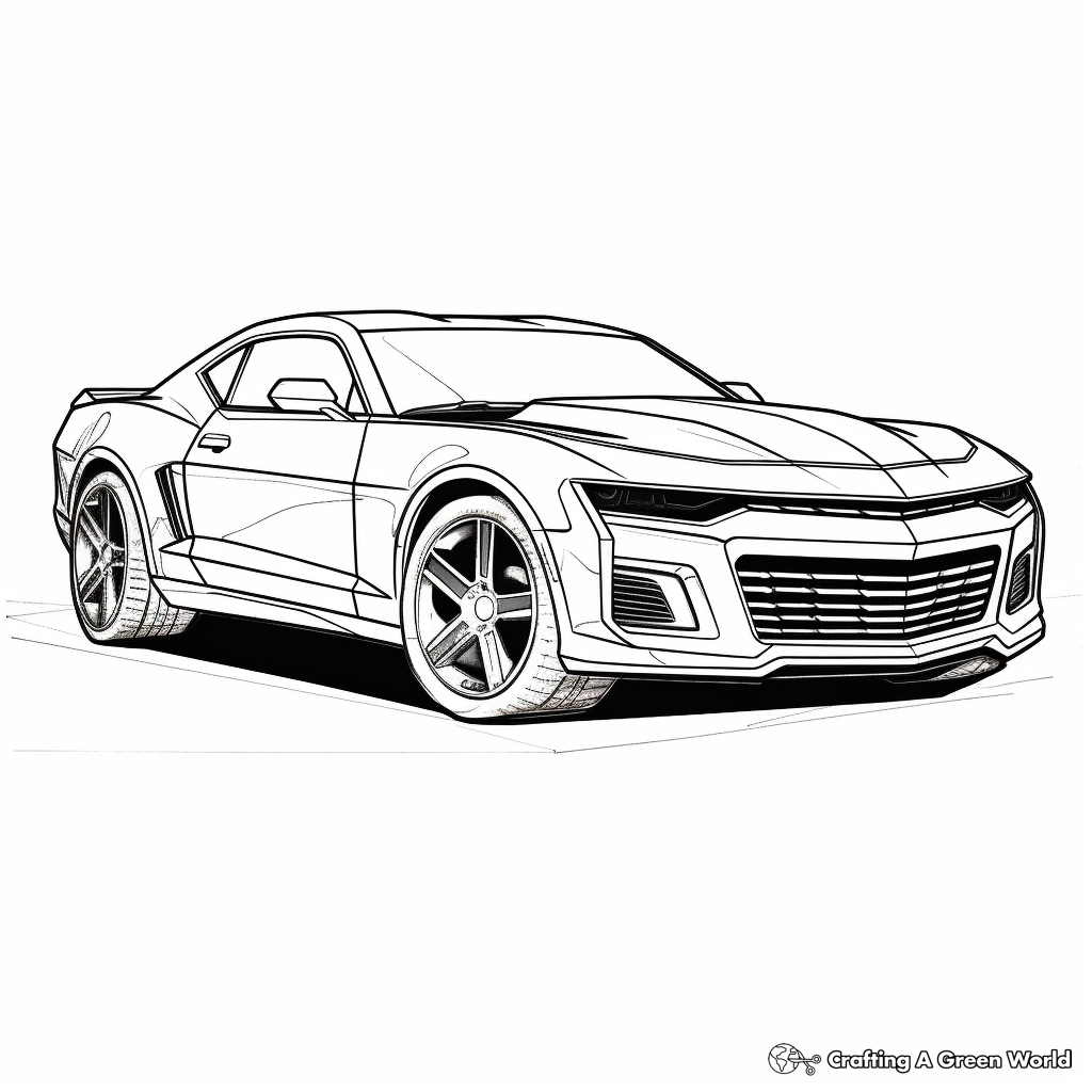 Chevrolet Camaro ZL1: Muscle Car Coloring Pages 4