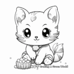 Chibi Cat and Food Coloring Pages 4