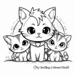 Chibi Cat and Friends Coloring Pages 3