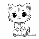 Chibi Cat in Cute Postures Coloring Sheets 2
