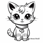 Chibi Cat in Seasons Coloring Pages 1