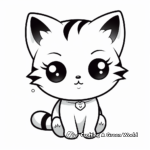 Chibi Style Kawaii Cat Coloring Pages 1