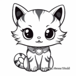 Chibi Style Kawaii Cat Coloring Pages 2
