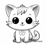 Chibi Style Kawaii Cat Coloring Pages 4
