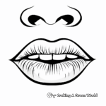 Chic French Lips Coloring Pages 1