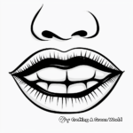 Chic French Lips Coloring Pages 3