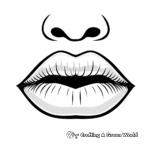 Chic French Lips Coloring Pages 4