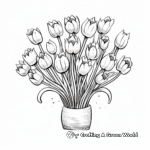 Chic Tulip Bouquet Coloring Pages 1