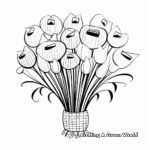 Chic Tulip Bouquet Coloring Pages 3