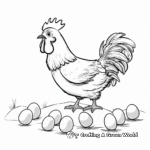 Chicken Life Cycle: Egg to Hen Coloring Pages 2