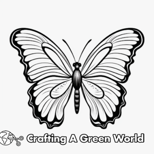 Blue Morpho Butterfly Coloring Pages - Free &amp; Printable!