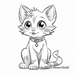 Child-Friendly Cartoon Cat Coloring Pages 4