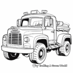 Child-Friendly Cartoon Fire Truck Coloring Pages 1
