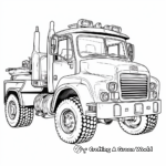 Child-Friendly Cartoon Fire Truck Coloring Pages 4