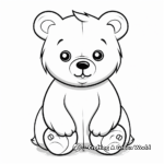 Child-Friendly Cartoon Grizzly Bear Coloring Pages 4