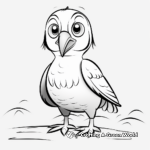 Child-Friendly Cartoon Puffin Coloring Pages 3