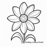 Child-Friendly Daisy Flower Coloring Pages 2