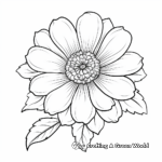 Child-Friendly Daisy Flower Coloring Pages 3