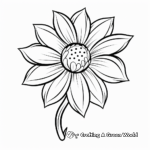 Child-Friendly Daisy Flower Coloring Pages 4