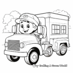 Child-Friendly Delivery Truck Coloring Pages 1