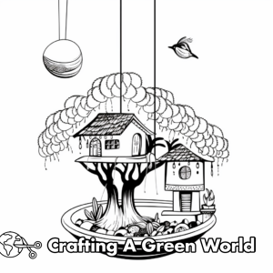 Bird Feeder Coloring Pages - Free &amp; Printable!