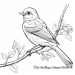 Child-Friendly Oriole Bird Colouring Pages 4