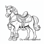 Child-Friendly Pony Saddle Coloring Pages 2