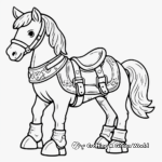 Child-Friendly Pony Saddle Coloring Pages 3