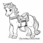 Child-Friendly Pony Saddle Coloring Pages 4