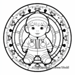 Child-Friendly Snow Angel Mandala Coloring Pages 1