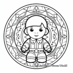 Child-Friendly Snow Angel Mandala Coloring Pages 2