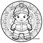 Child-Friendly Snow Angel Mandala Coloring Pages 3